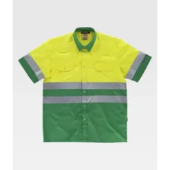 Fuori-tutto - Camicia da Lavoro Combinata Manica Corta Alta Visibilità C3812 - Workteam taglia 50 colore yellow royal