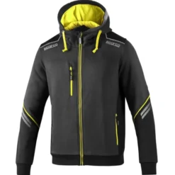 Fuori tutto - Felpa con cappuccio da lavoro Sparco Tech Hooded full zip 02414 Taglia 2XL Colore Nero Grigio