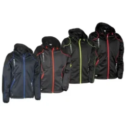 Fuori Tutto - Giacca con Capuccio da Lavoro Softshell Cofra Jacuzia V387-0-02 antracite/nero/arancione taglia m