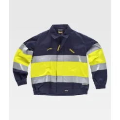 Fuori tutto - Giacca da Lavoro Combinata Alta Visibilità con Bande C4119 - Workteam taglia XL colore navy orange