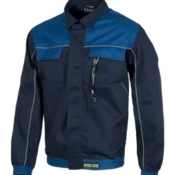 Fuori tutto - Giacca da lavoro estiva multitasche con cerniera in nylon nascosta - Workteam Taglia 64 colore Navy azzurro