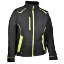 Fuori tutto - Giacca da Lavoro Softshell Elasticizzata Cofra Selters V643-0-02 taglia 46 Colore Nero Nero Giallo Fluo