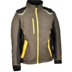 Fuori tutto - Giacca da Lavoro Softshell Elasticizzata Cofra Selters V643-0-02 taglia 50 Colore Nero Nero Giallo Fluo