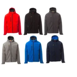 Fuori Tutto - Giubbotto da Lavoro Softshell Stretch Multitasche Payper Gale Pad AY 7224 smoke/nero taglia M