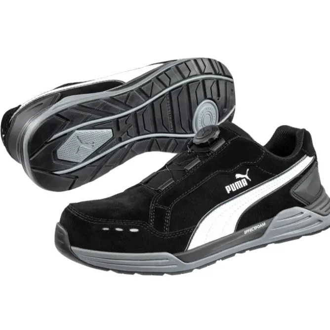 Fuori Tutto - Scarpe antinfortunistiche Puma Airtwist Black Disc Low con chiusura BOA S3 HRO ESD SRC 644651 numero 43