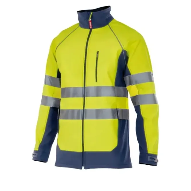 Giacca bicolore da Lavoro Alta Visibilità Softshell Stretch Multitasche Velilla 306001