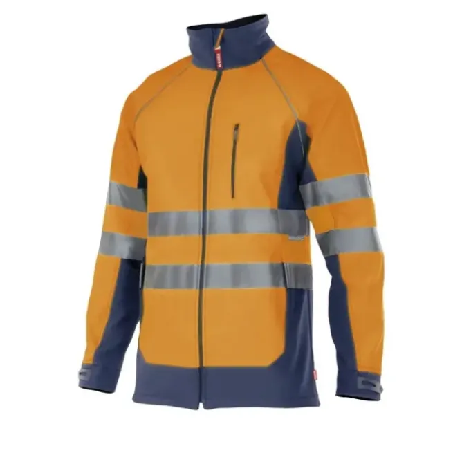 Giacca bicolore da Lavoro Alta Visibilità Softshell Stretch Multitasche Velilla 306001