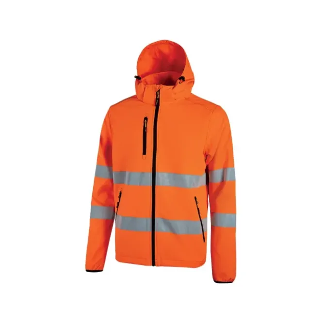 Giacca da Lavoro Alta Visibilità Multitasche Softshell Stretch Idrorepellente U-Power Cursa WHL318
