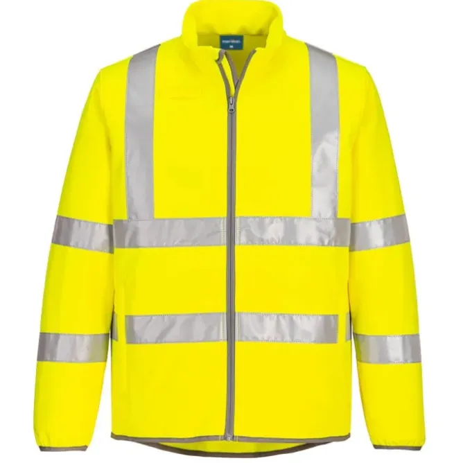 Giacca da Lavoro Alta Visibilità Multitasche Antivento Impermeabile Softshell Portwest EC24