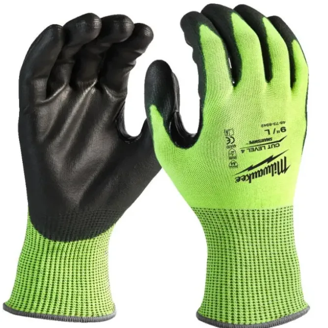 Guanti da Lavoro Milwaukee Alta Visibilità Hi-vis Taglio D 4932479926