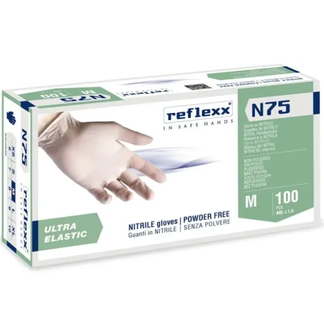 Guanti in Nitrile Reflexx N75 senza polvere