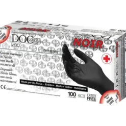 Guanti Monouso in nitrile senza polvere colore nero - 100 pezzi