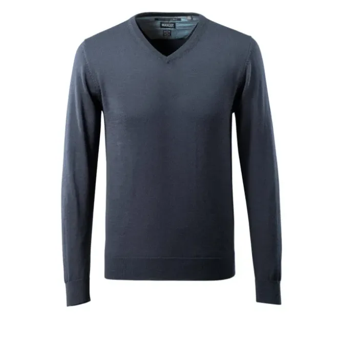 Maglione da Lavoro con Lana Merinos scollo a V Mascot 50635-989