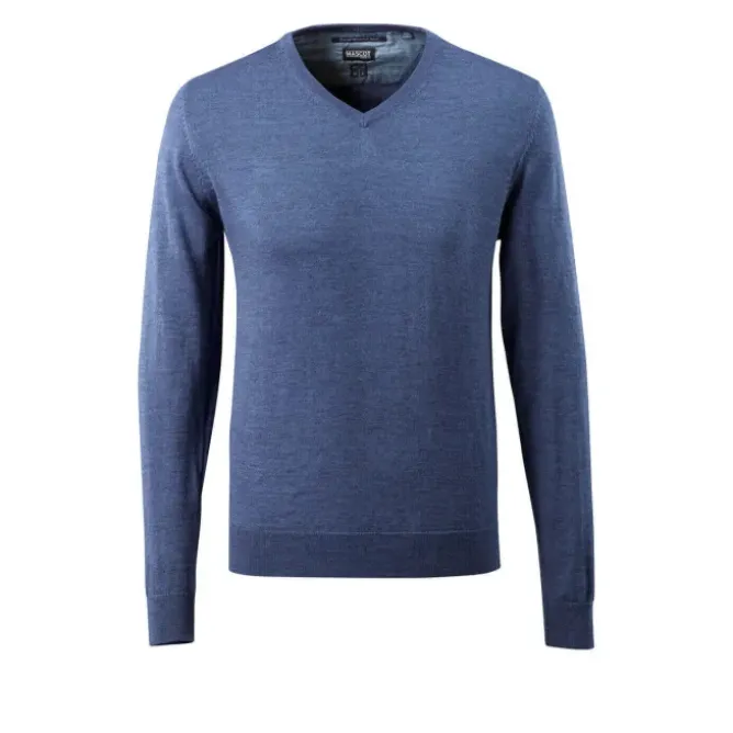 Maglione da Lavoro con Lana Merinos scollo a V Mascot 50635-989