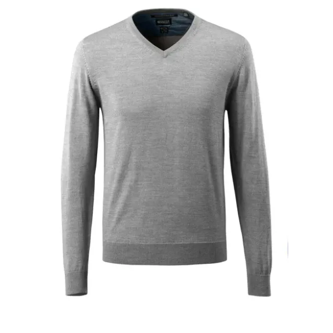 Maglione da Lavoro con Lana Merinos scollo a V Mascot 50635-989