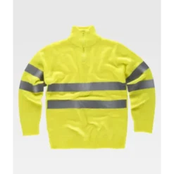 Maglione da Lavoro Mezza Zip Alta Visibilità C5508 - Workteam