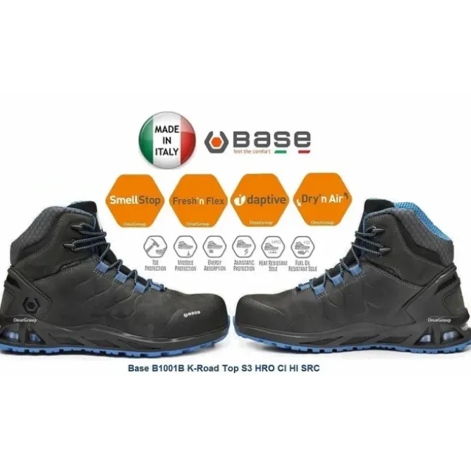 OUTLET - Scarpe Antinfortunistiche BASE K-Road TOP S3 HRO HI CI SRC Alte invernali Impermeabili antiscivolo 2 - B1001B