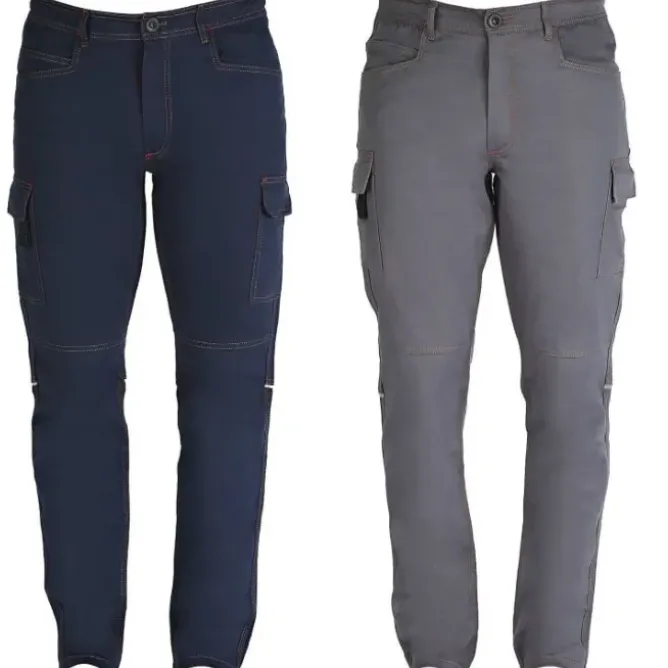 Pantalone da Lavoro Multitasche 100% Cotone Professional Slim Fit