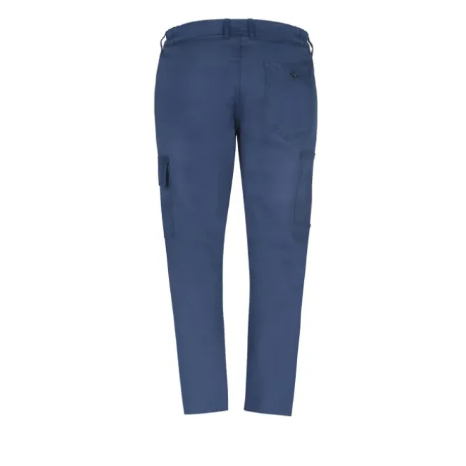 Pantalone Economici Blu Multitasche Cotone 100% Massaua Imbottiti Felpati Invernale
