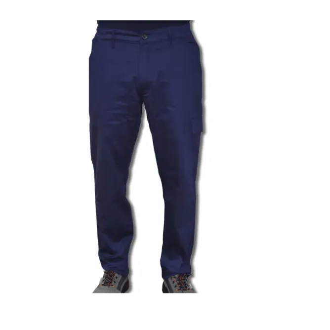 Pantalone Economico Blu Multitasche Cotone 100% Massaua