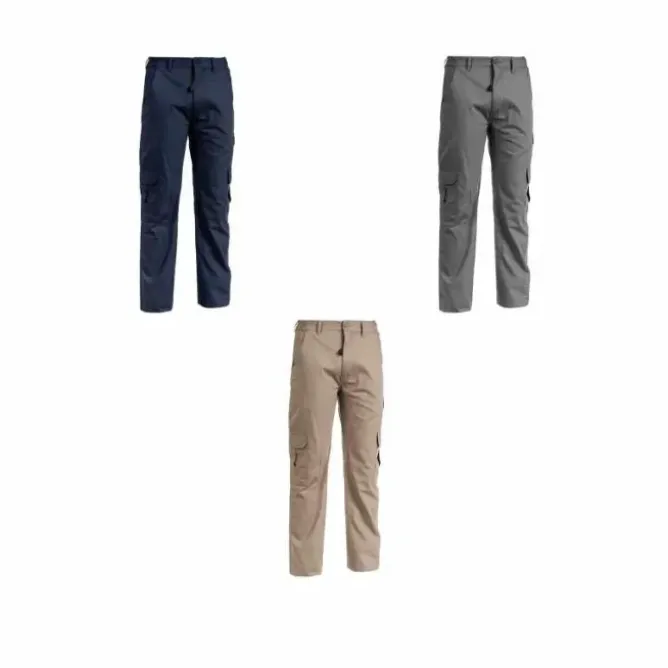 Pantaloni da Lavoro Multitasche Stretch 100% Cotone Sottozero Brasco E0203
