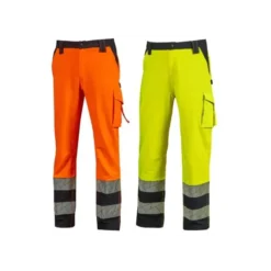 Pantaloni da Lavoro Stretch Multitasche Alta Visibilità U-Power Nova HL401