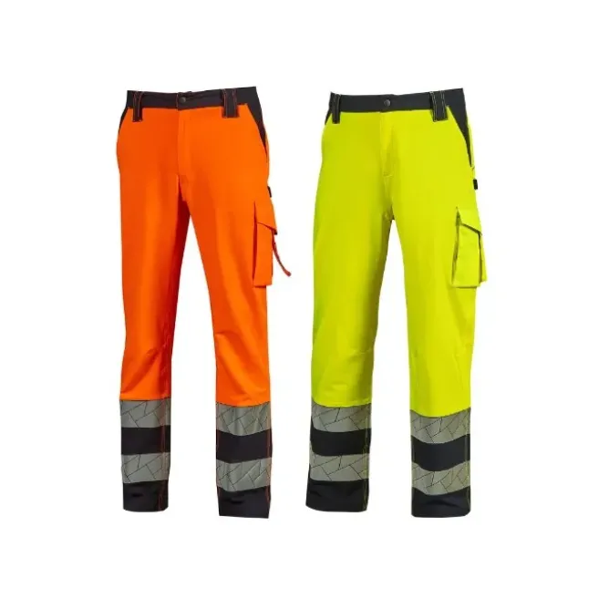 Pantaloni da Lavoro Stretch Multitasche Alta Visibilità U-Power Nova HL401