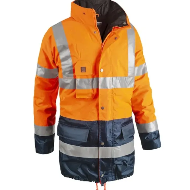 Parka da Lavoro Alta Visibilità Multitasche Impermeabile Sottozero Bi Road 2302