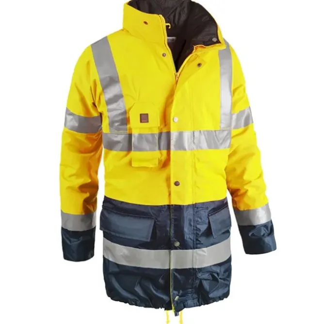 Parka da Lavoro Alta Visibilità Multitasche Impermeabile Sottozero Bi Road 2302