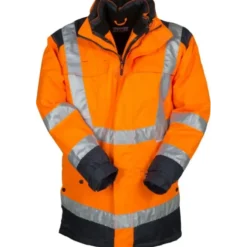 Parka bicolore da lavoro 4 in 1 Alta Visibilità Multitasche Payper Hisafe