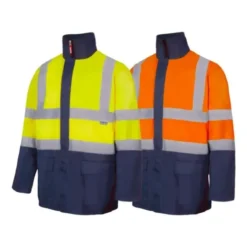 Parka bicolore 4 in 1 da Lavoro Alta Visibilità Multitasche Velilla 306003
