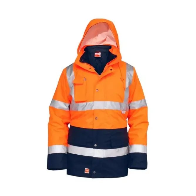 Parka da Lavoro Alta Visibilità Bicolore 3 in 1 Multitasche Impermeabile Technosafe Gundar ALGBOR01