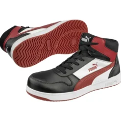 Scarpe antinfortunistiche Puma Frontcourt Black/White/Red Mid S3 FO HRO ESD SRC 630050