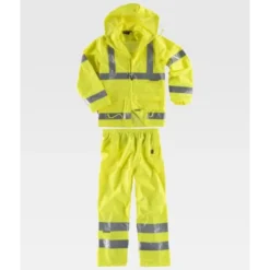 Set Alta Visibilità Pantalone e Giacca Impermeabile S2010 - Workteam