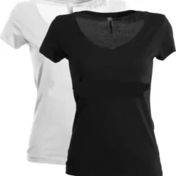 T-shirt Collo a V Manica Corta in 100% Cotone Fencer - Payper