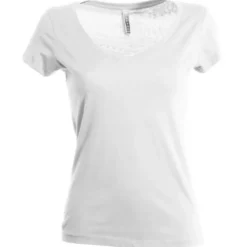 T-shirt Collo a V Manica Corta in 100% Cotone Fencer - Payper