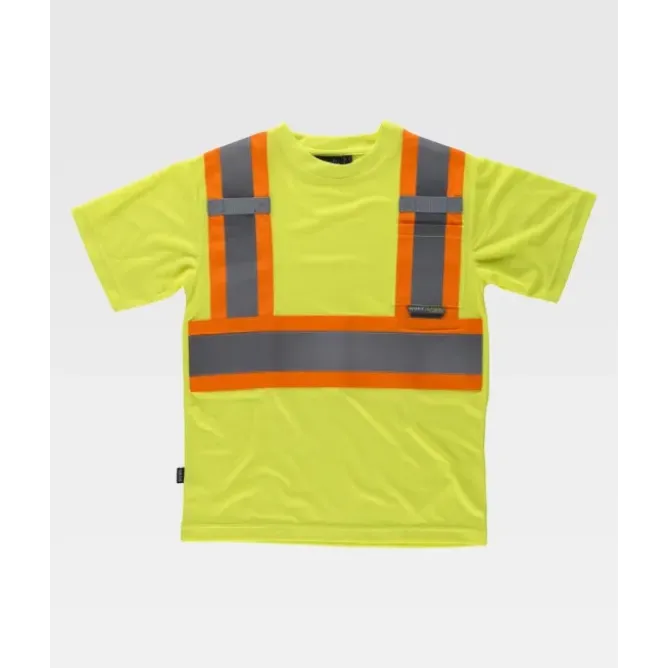 T-shirt da Lavoro Alta Visibilità Bicolore con Taschino M/C C3645 - Workteam
