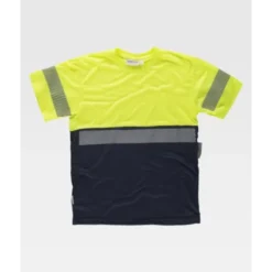 T-shirt da Lavoro M/C Alta Visibilità Bicolore con Bande Rinfrangenti C6030 - Workteam