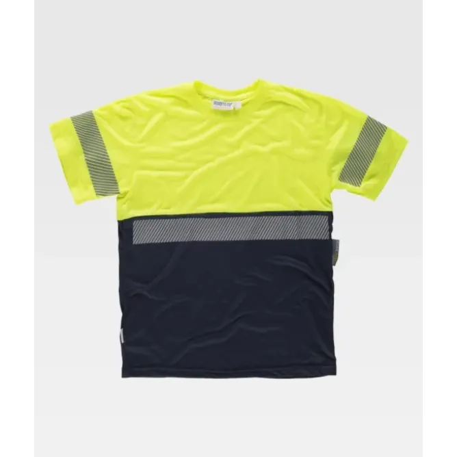 T-shirt da Lavoro M/C Alta Visibilità Bicolore con Bande Rinfrangenti C6030 - Workteam