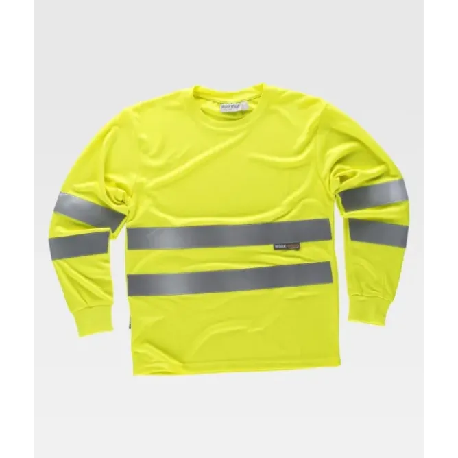 T-shirt da Lavoro M/L con Bande Alta Visibilità C3933 - Workteam