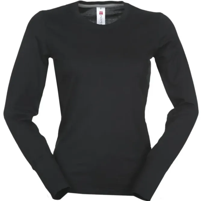 T-shirt Girocollo a Manica Lunga in Cotone Pineta Donna - Payper AY 7501