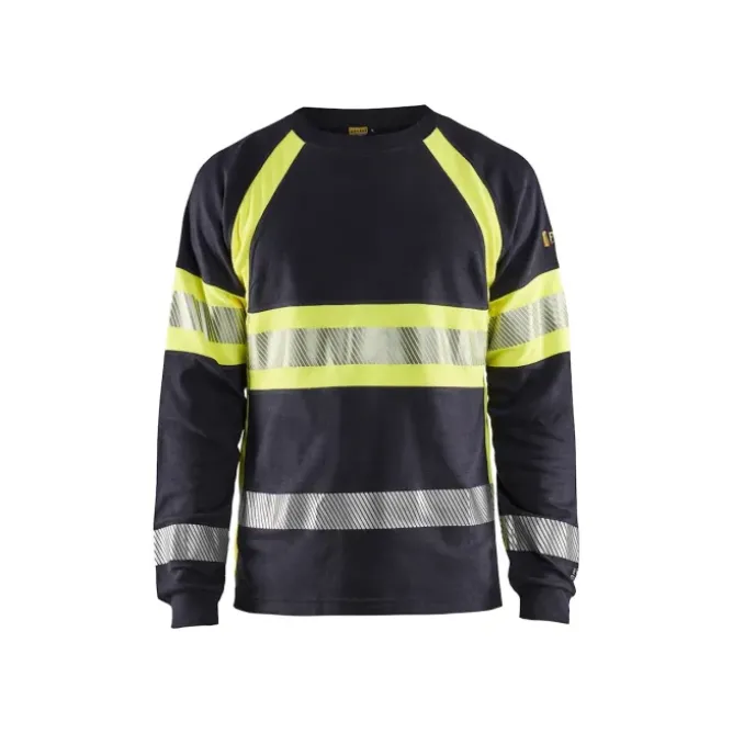 T-Shirt maniche lunghe da Lavoro Alta Visibilità Blaklader multinorma ignifugo antistatico 348417618933L