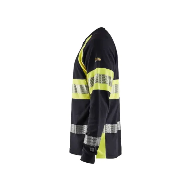 T-Shirt maniche lunghe da Lavoro Alta Visibilità Blaklader multinorma ignifugo antistatico 348417618933L