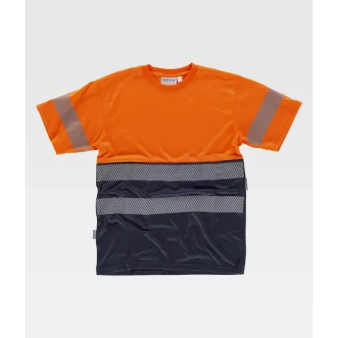 T-shirt M/C Alta Visibilità Bicolore con Bande Rinfrangenti C6040 - Workteam