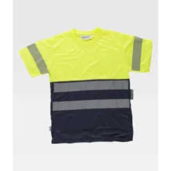 T-shirt M/C Alta Visibilità Bicolore con Bande Rinfrangenti C6040 - Workteam
